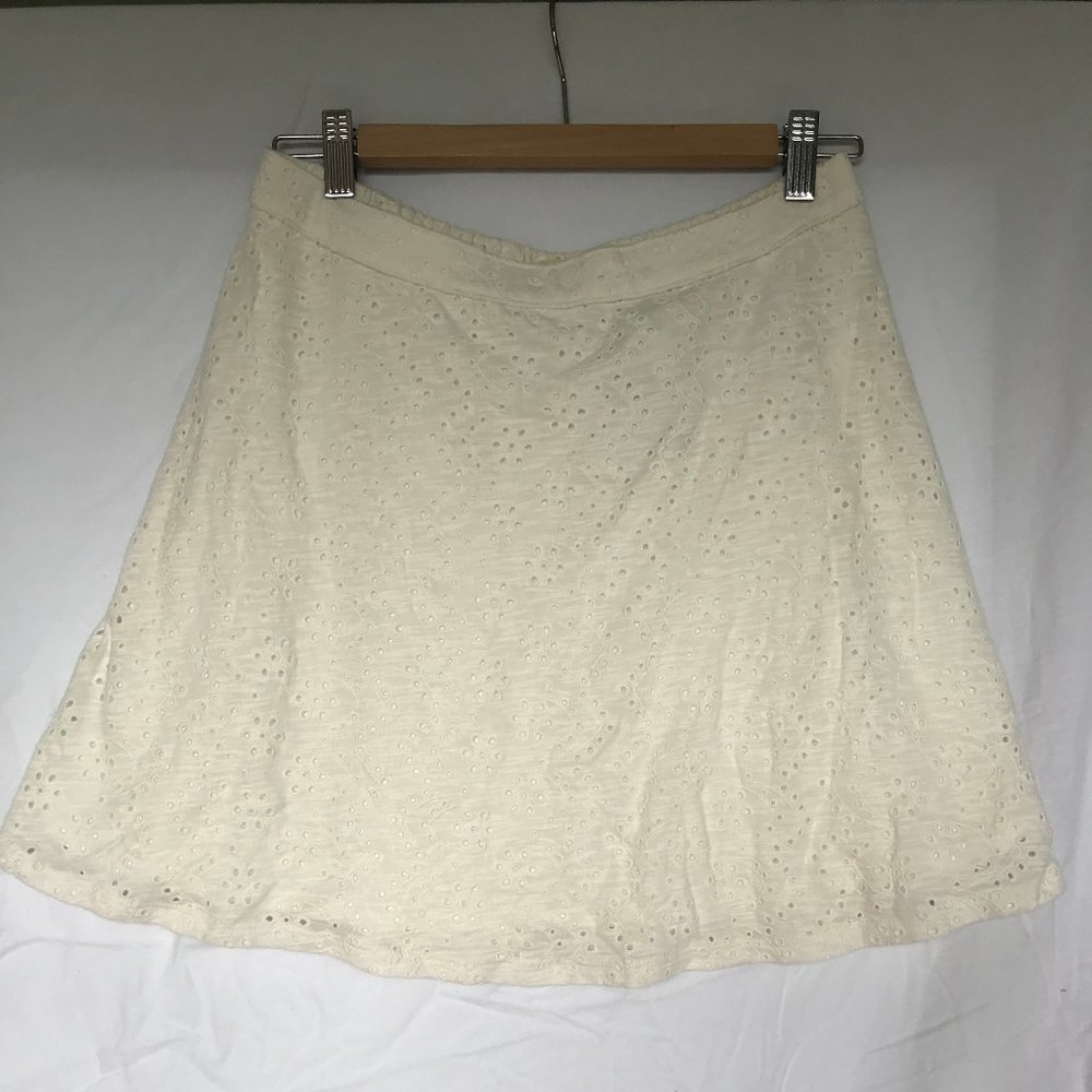 NWT Off-White Eyelet Mini Skirt